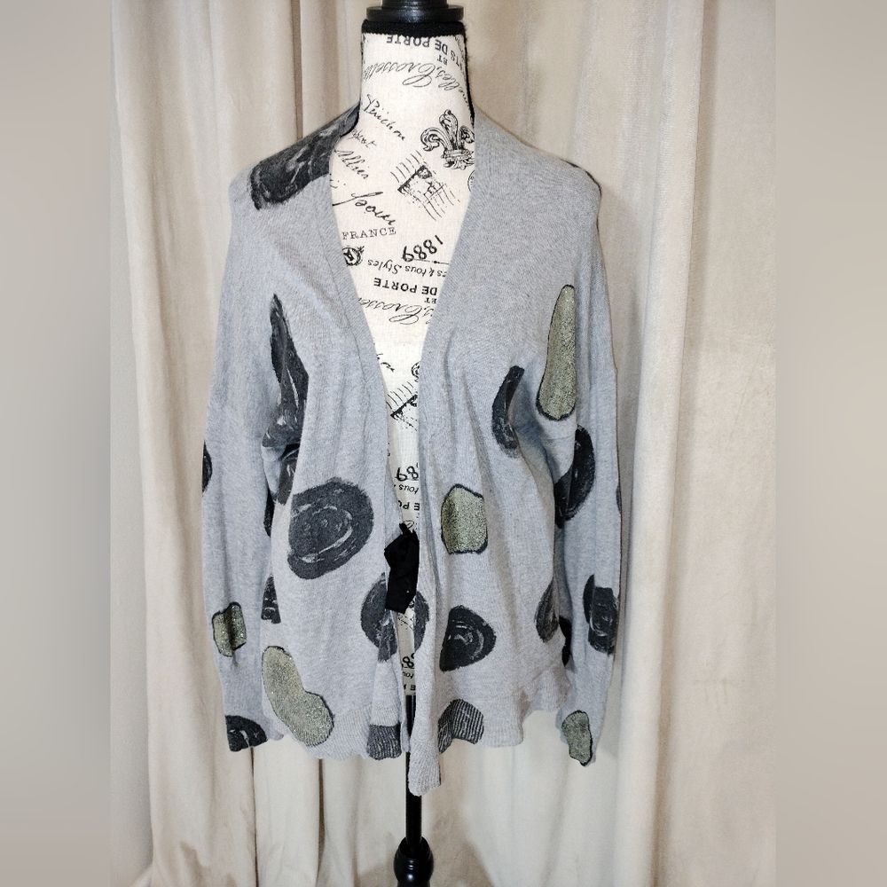 Vera Wang Simply Vera Lightweight Gray & Black Women's Sweater. Size XL - Picture 1 of 8